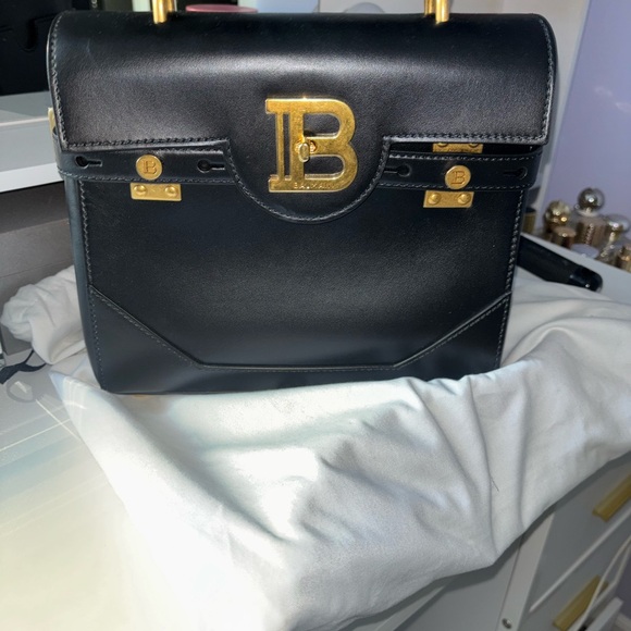 Balmain Black Mini Bag with Gold Accents - Picture 3 of 7